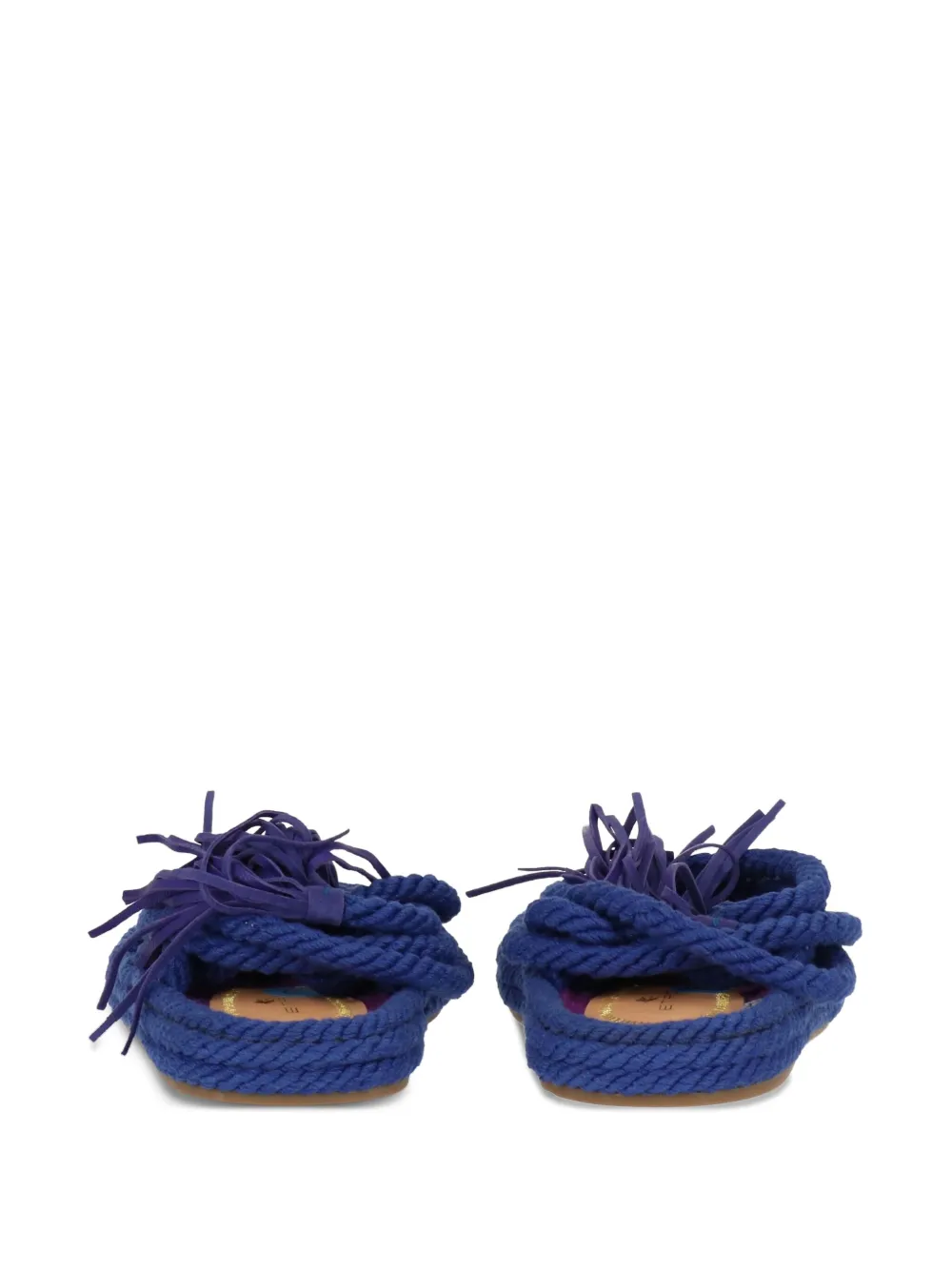 ETRO fringe-detail sandals Blue