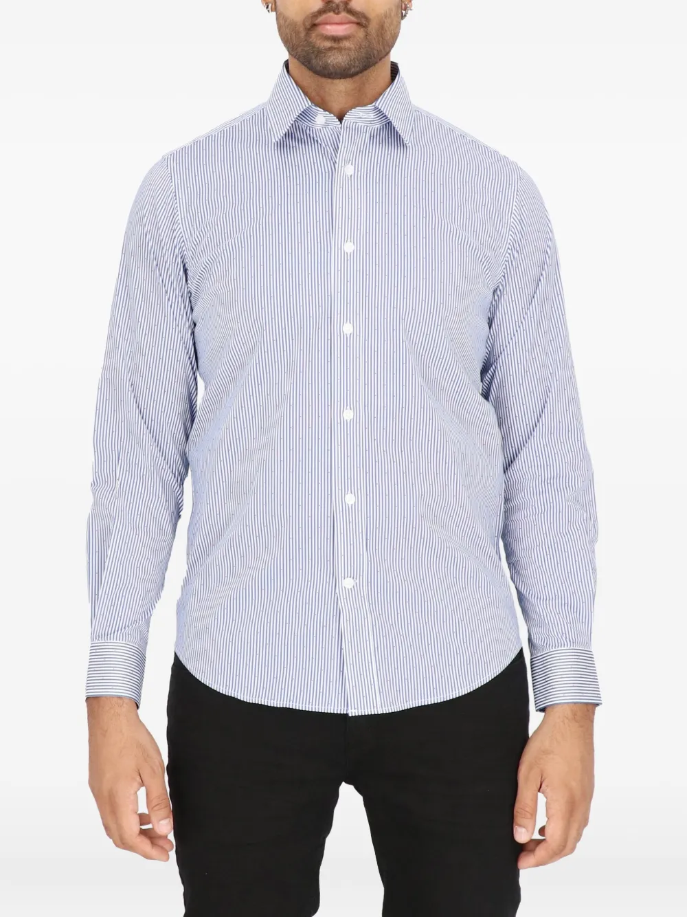 Scotch & Soda pinstripe cotton shirt Wit