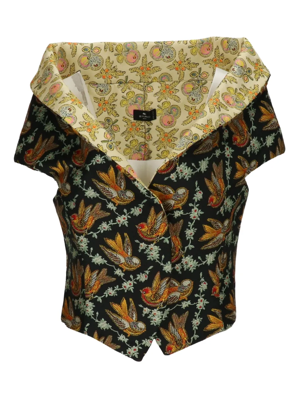 ETRO Top met jacquard Zwart