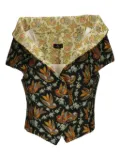 ETRO jacquard cropped top - Black