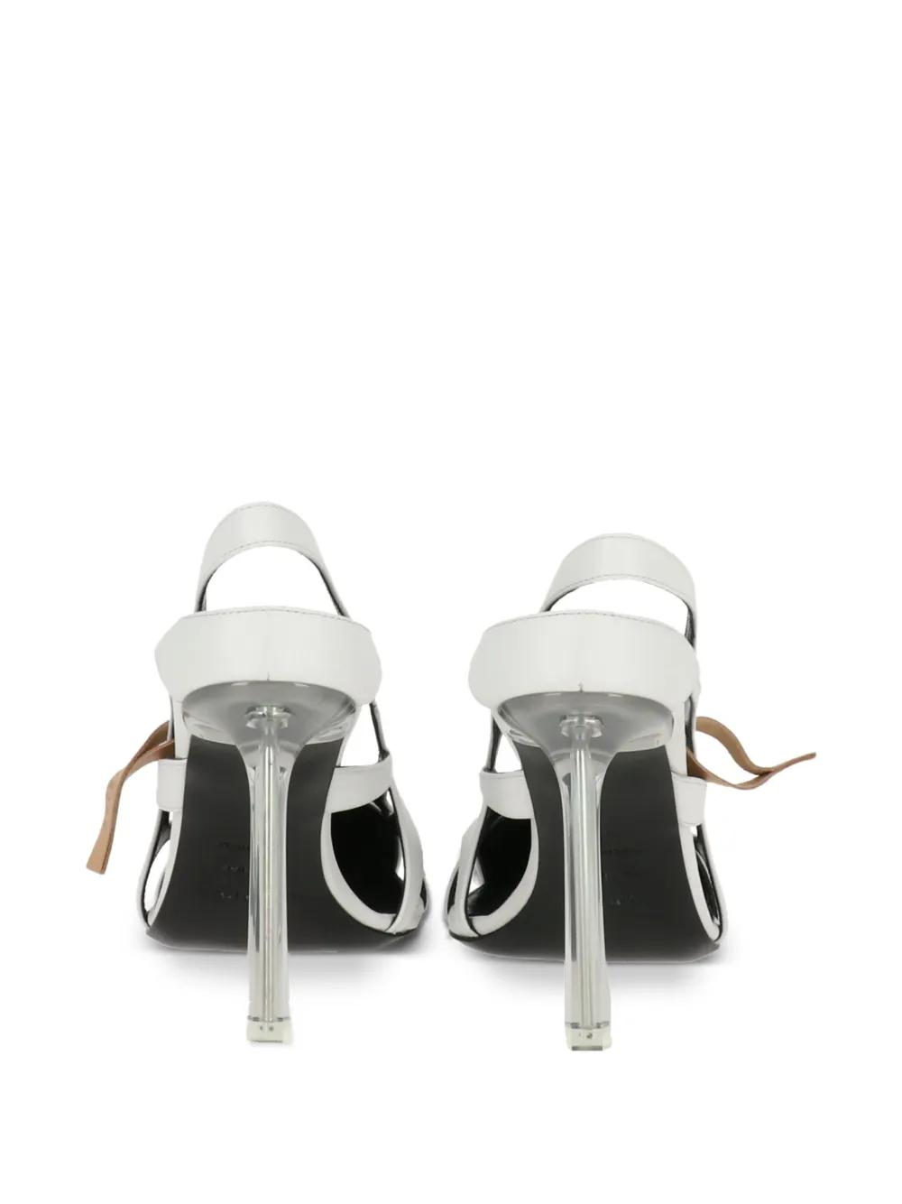 Sergio Rossi 95mm cut-out heeled pumps White