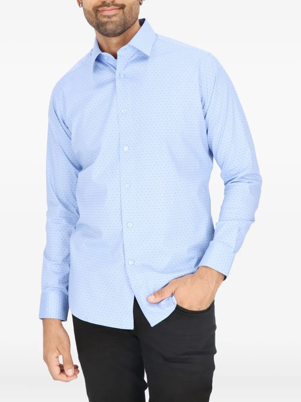 Scotch & Soda point-pattern shirt Blauw