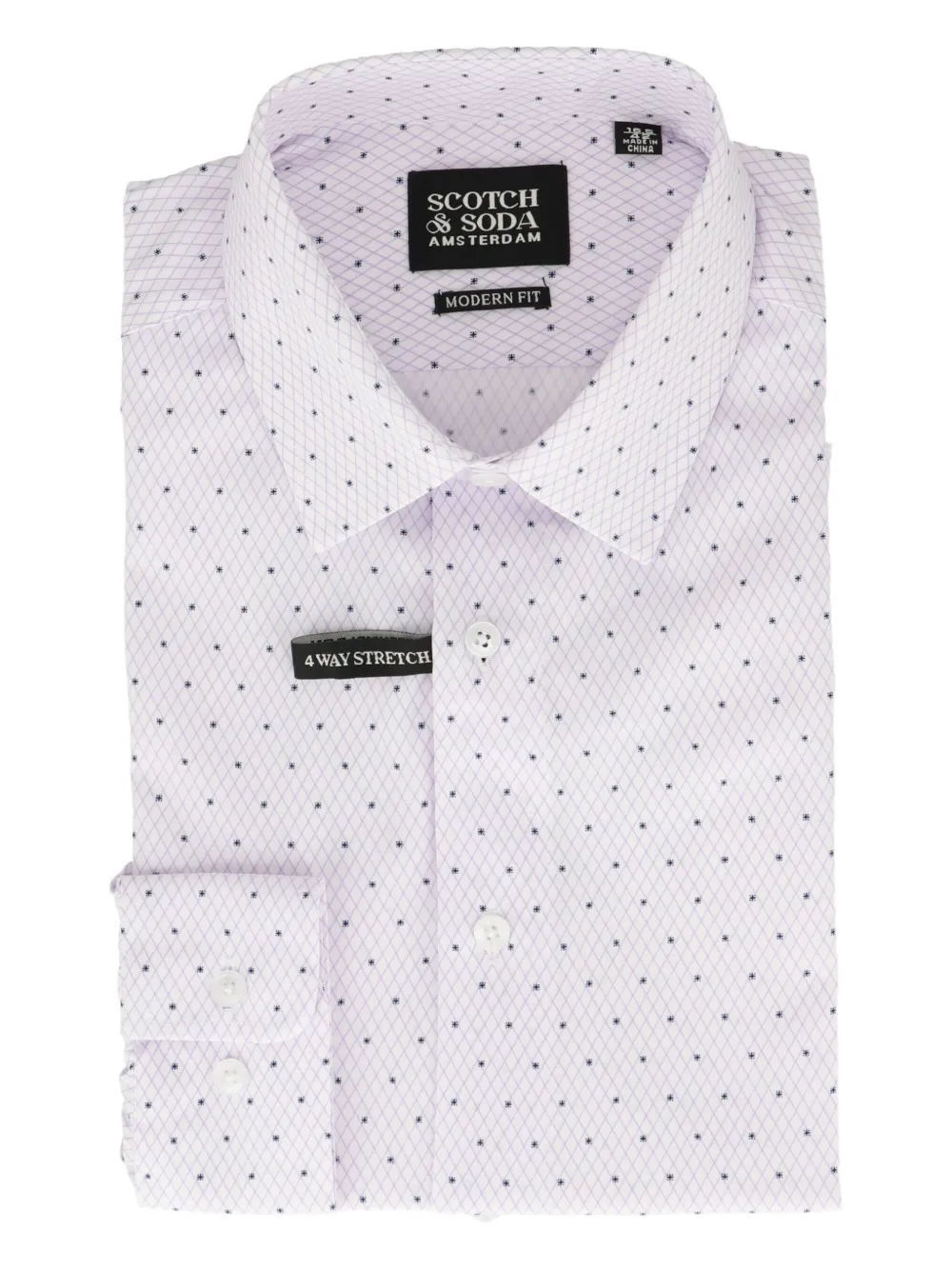 Scotch & Soda multi-pattern shirt Wit