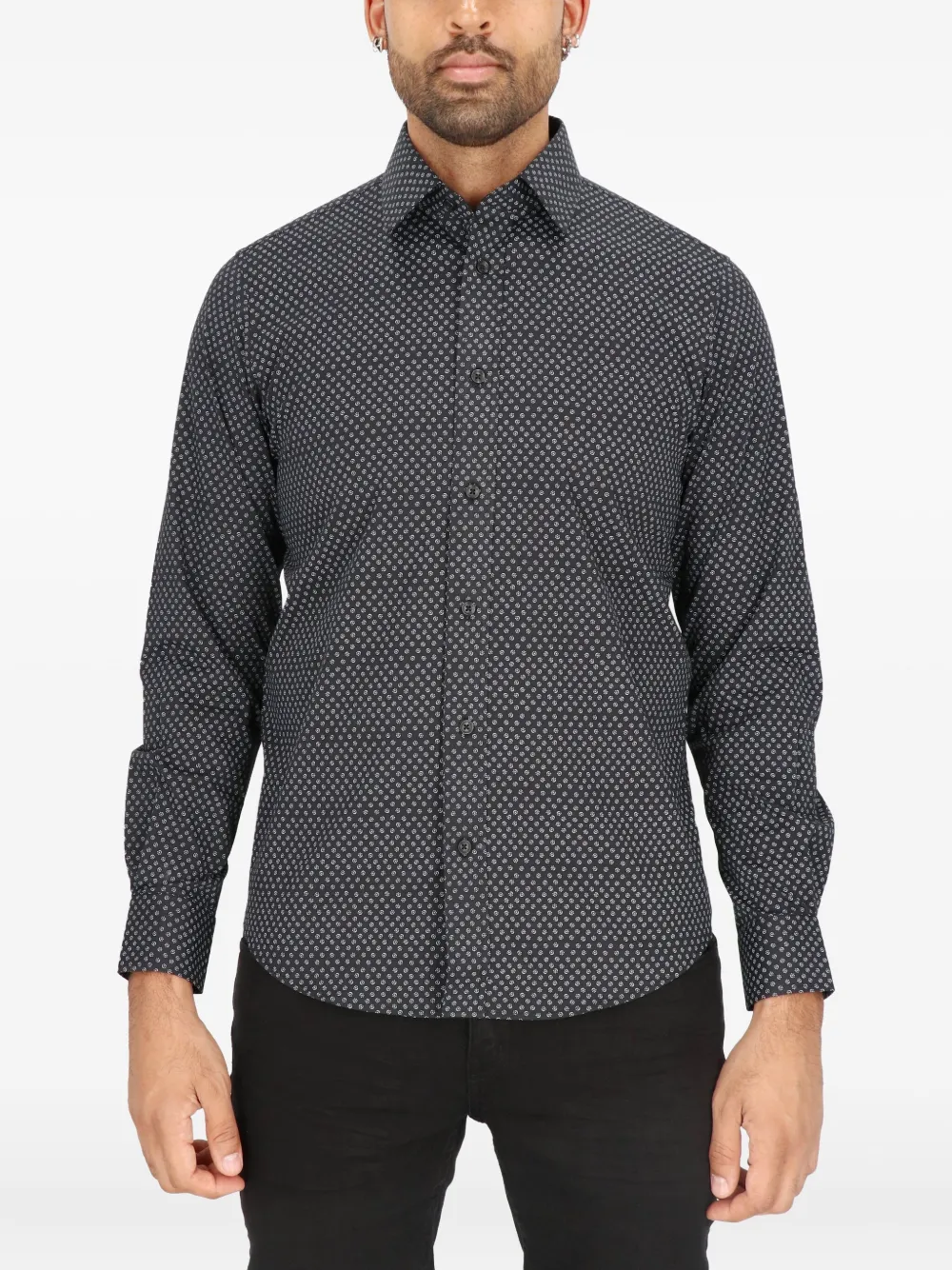 Scotch & Soda patterned long-sleeve shirt - ブラック Scotch & Soda patterned long-sleeve shirt - ブラック