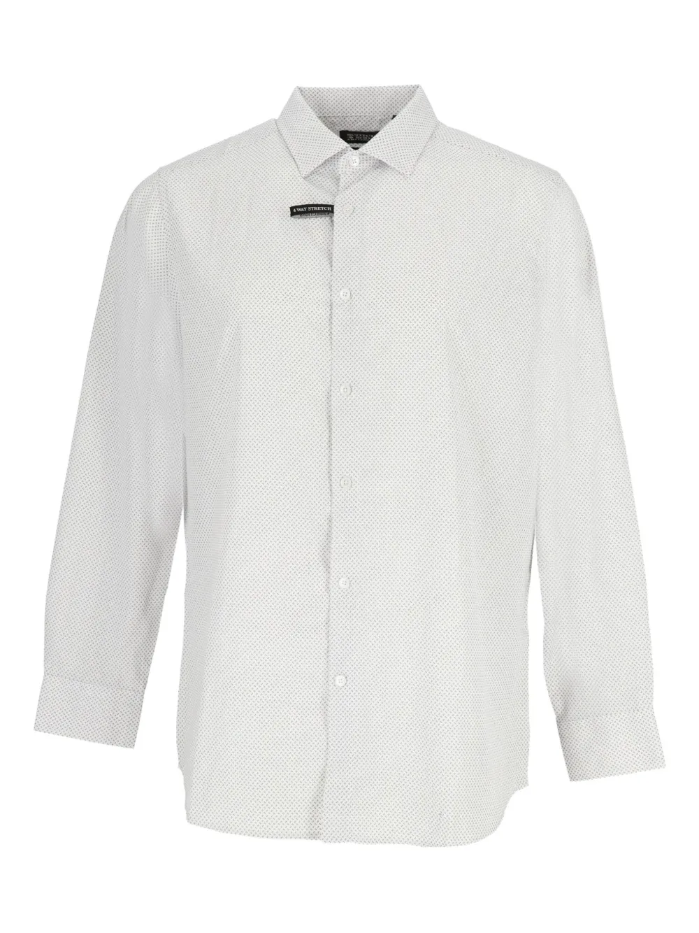 Scotch & Soda micro-pattern dress shirt Wit