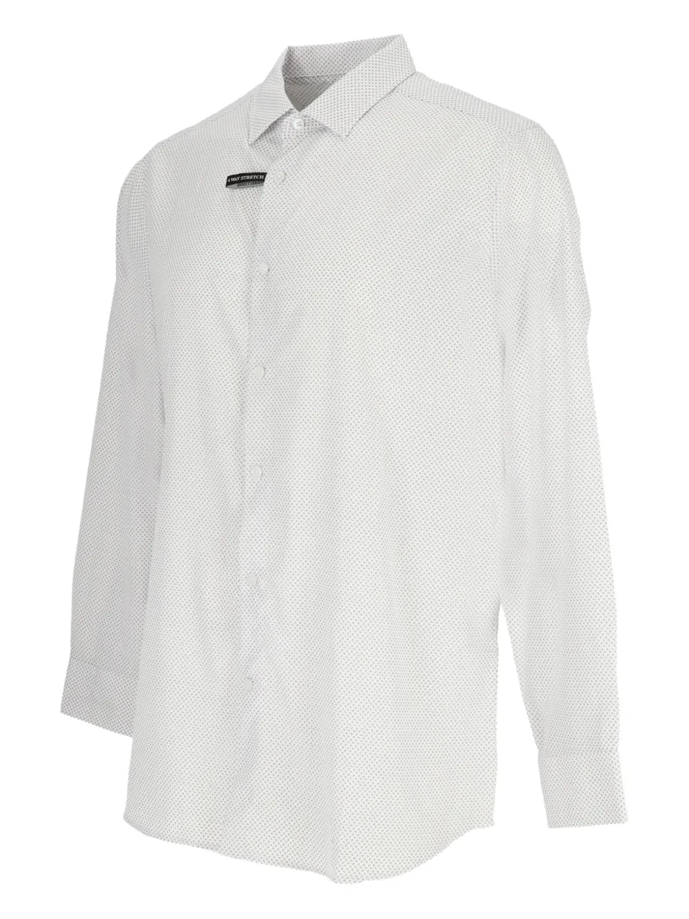 Scotch & Soda micro-pattern dress shirt Wit