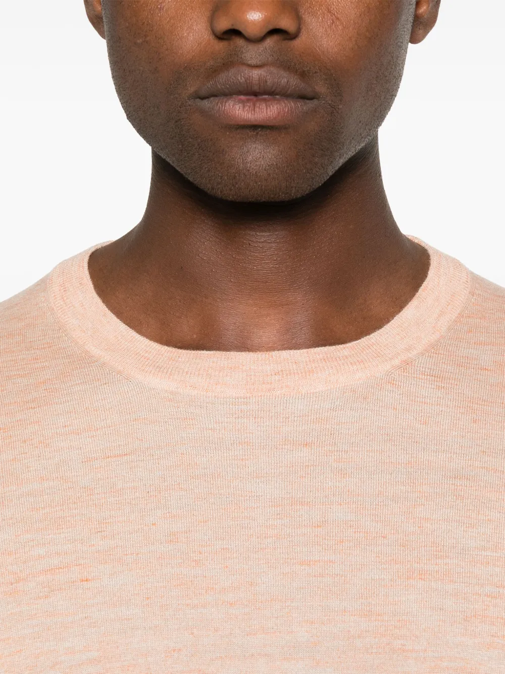Brunello Cucinelli T-shirt van kasjmier-zijdeblend Oranje