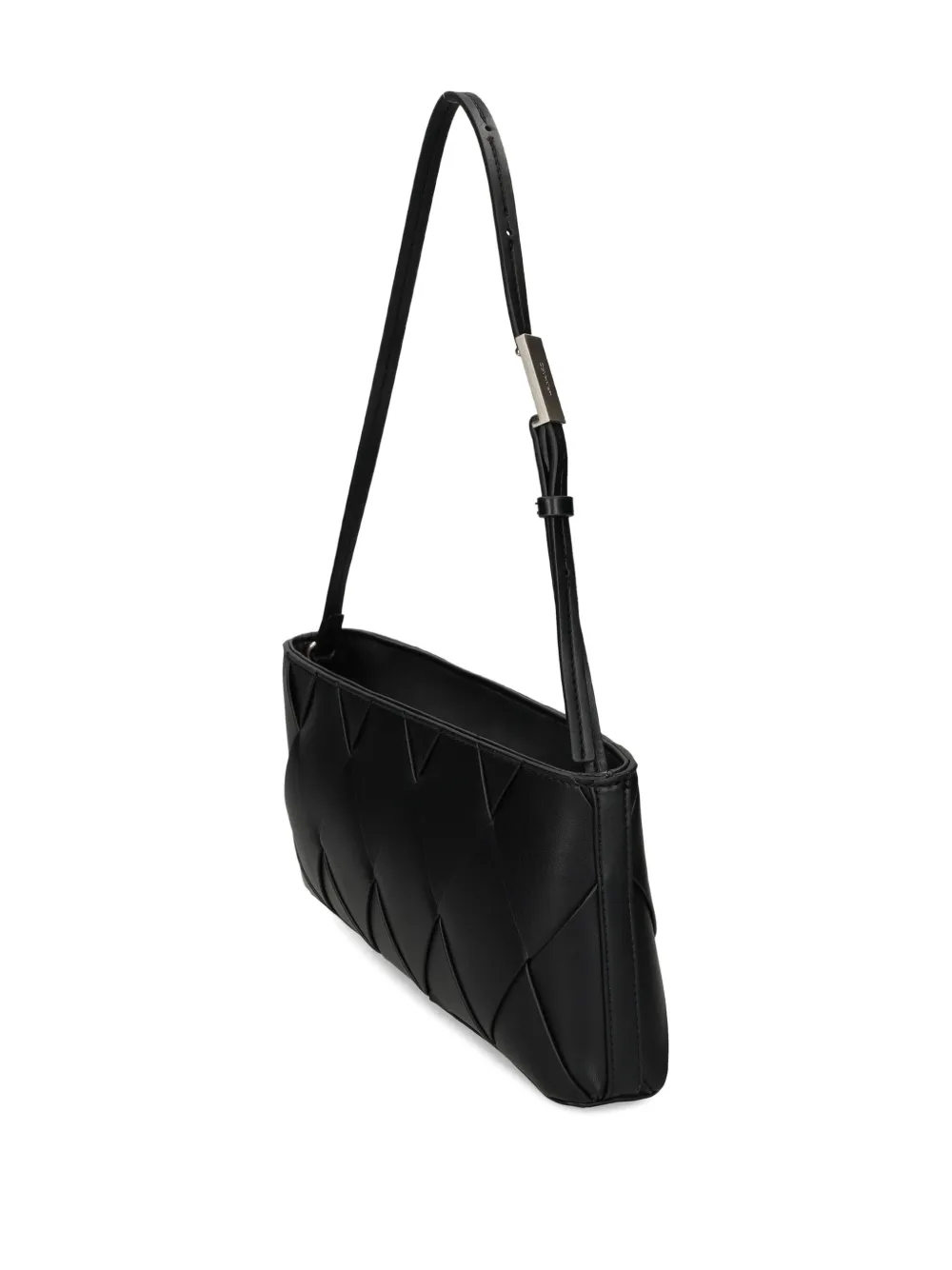 Calvin Klein Leren schoudertas Zwart