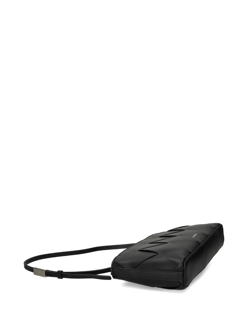 Calvin Klein Leren schoudertas Zwart