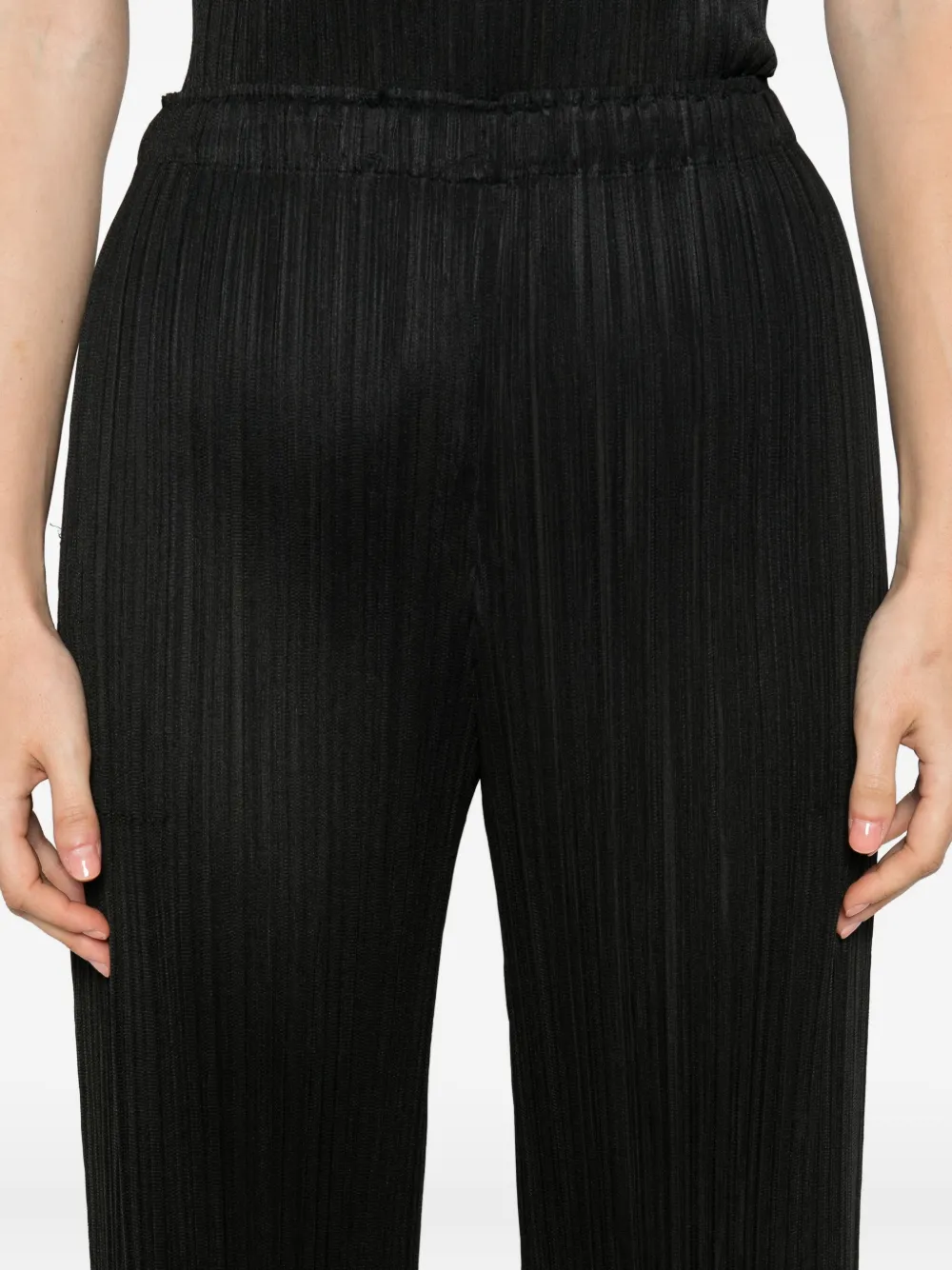 Issey Miyake Broek met plissé effect Zwart