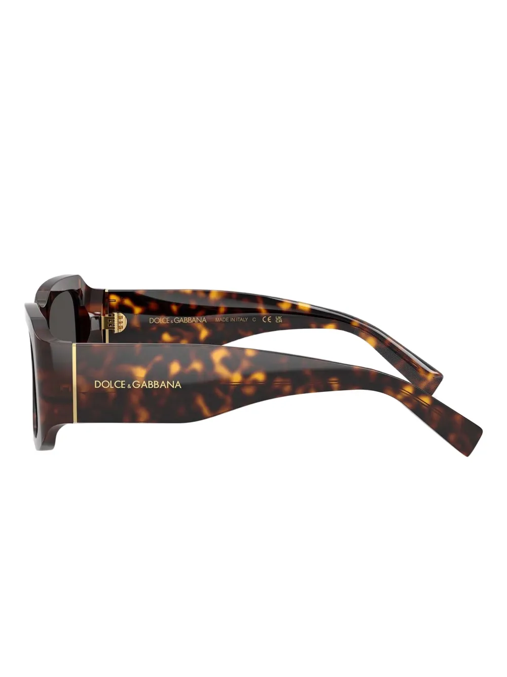 Dolce & Gabbana Eyewear Zonnebril met rechthoekig montuur Bruin