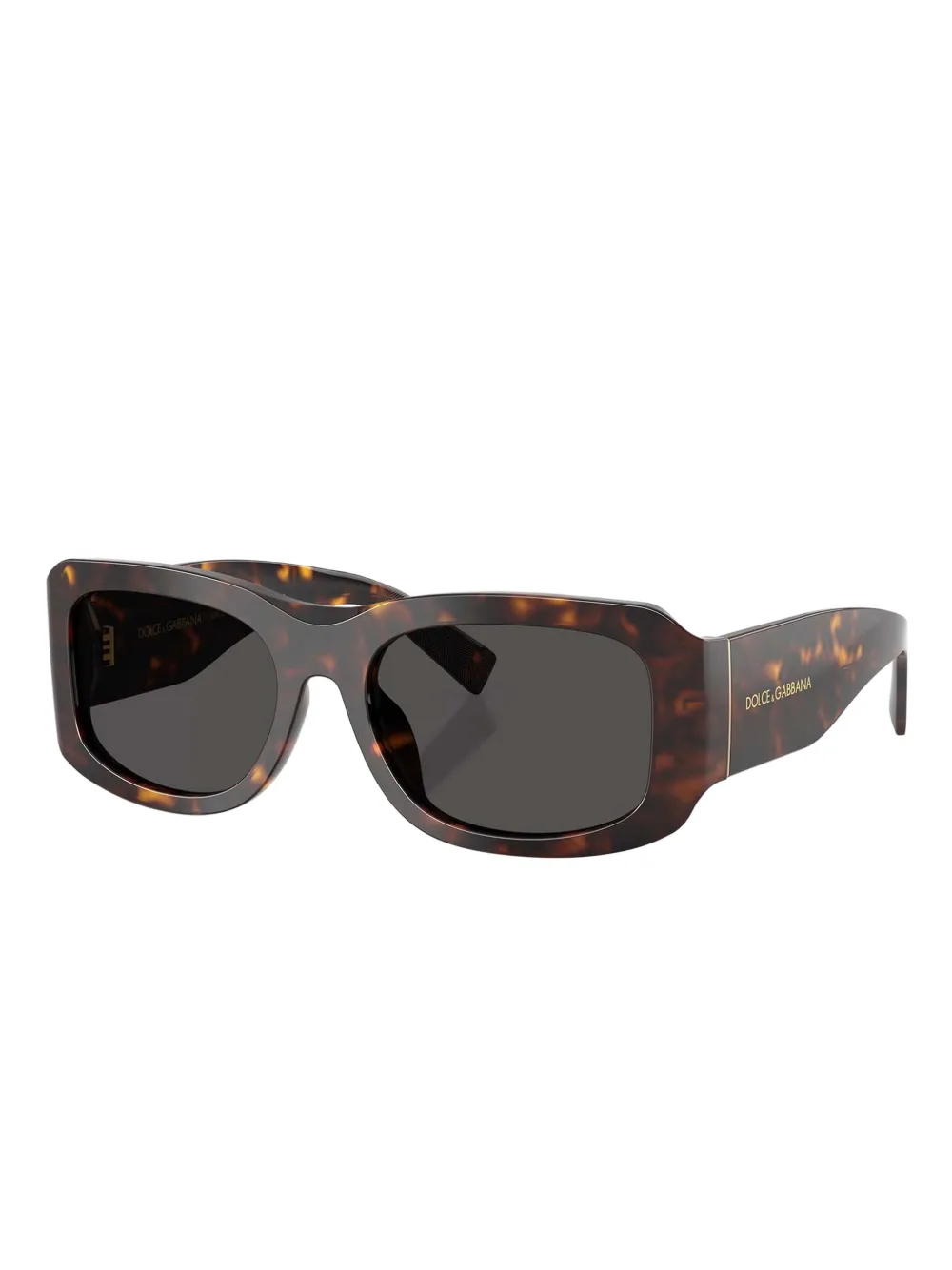 Dolce & Gabbana Eyewear Zonnebril met rechthoekig montuur Bruin