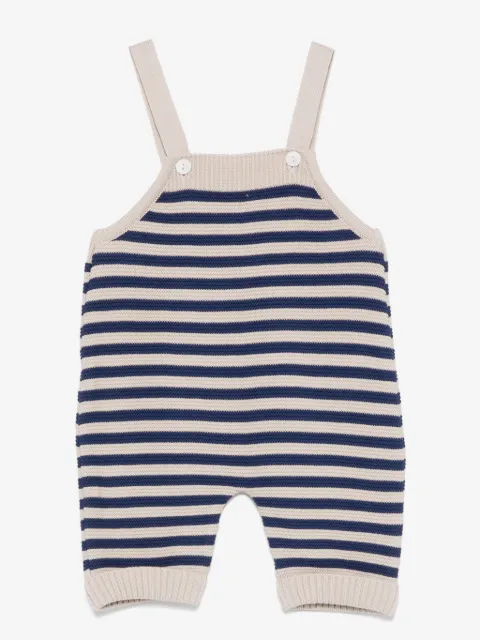 Little Bear striped dungarees