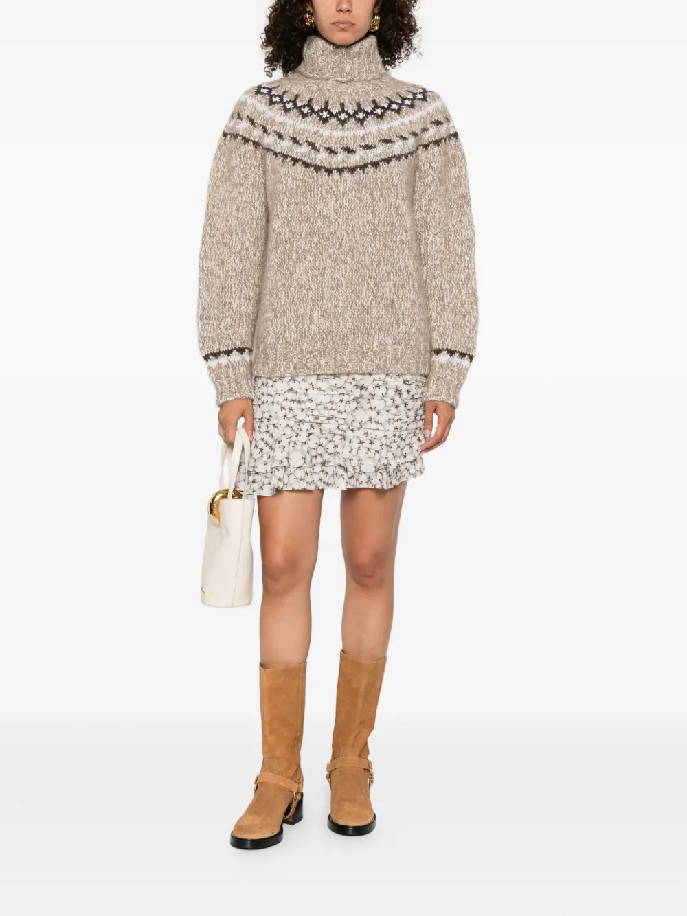 P.A.R.O.S.H. Laila high-neck sweater Beige