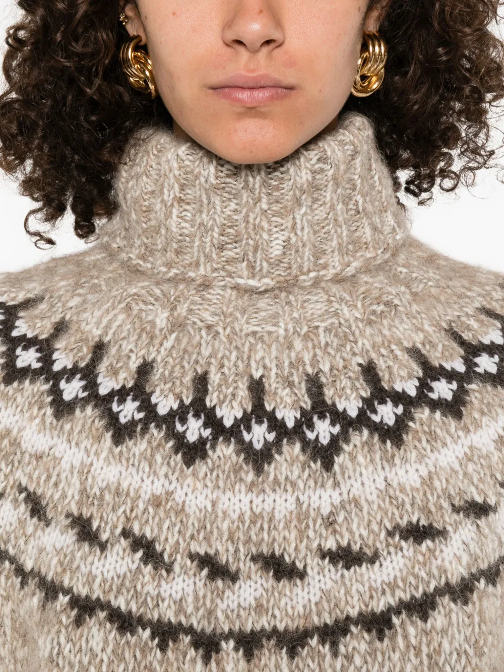 P.A.R.O.S.H. Laila high-neck sweater Beige