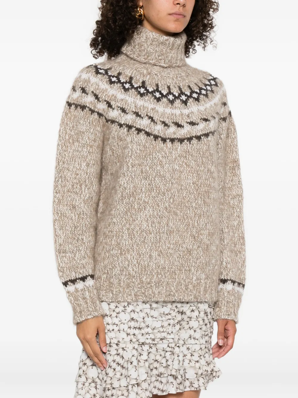 P.A.R.O.S.H. Laila high-neck sweater Beige