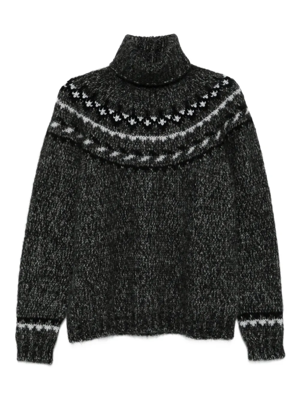 P.A.R.O.S.H. Laila high-neck patterned sweater Grijs
