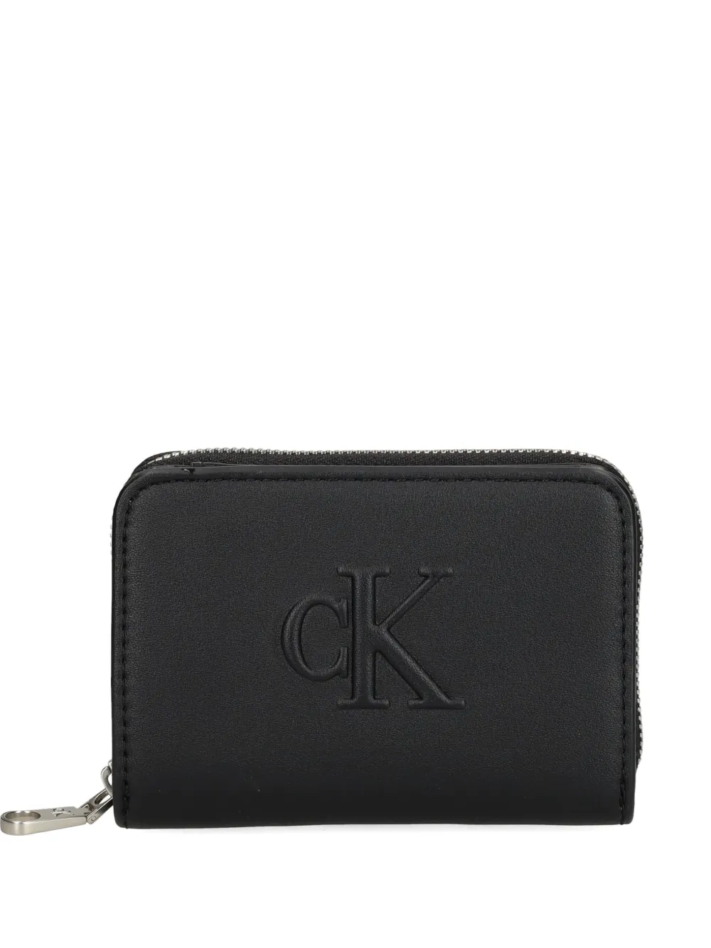 Calvin Klein Portemonnee met logo-reliëf Zwart
