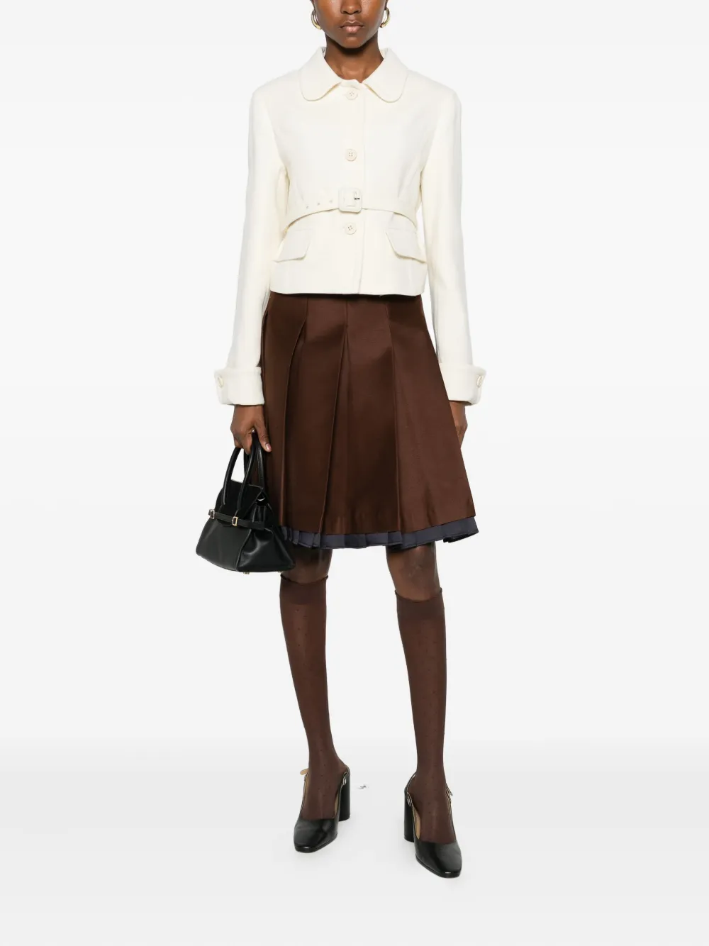 P.a.r.o.s.h Lara Belted Jacket In White