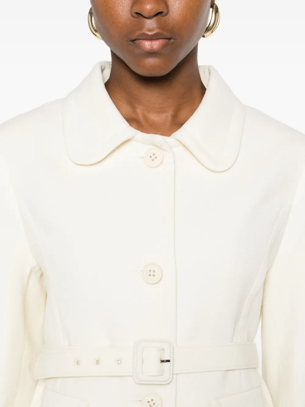P.a.r.o.s.h Lara Belted Jacket In White