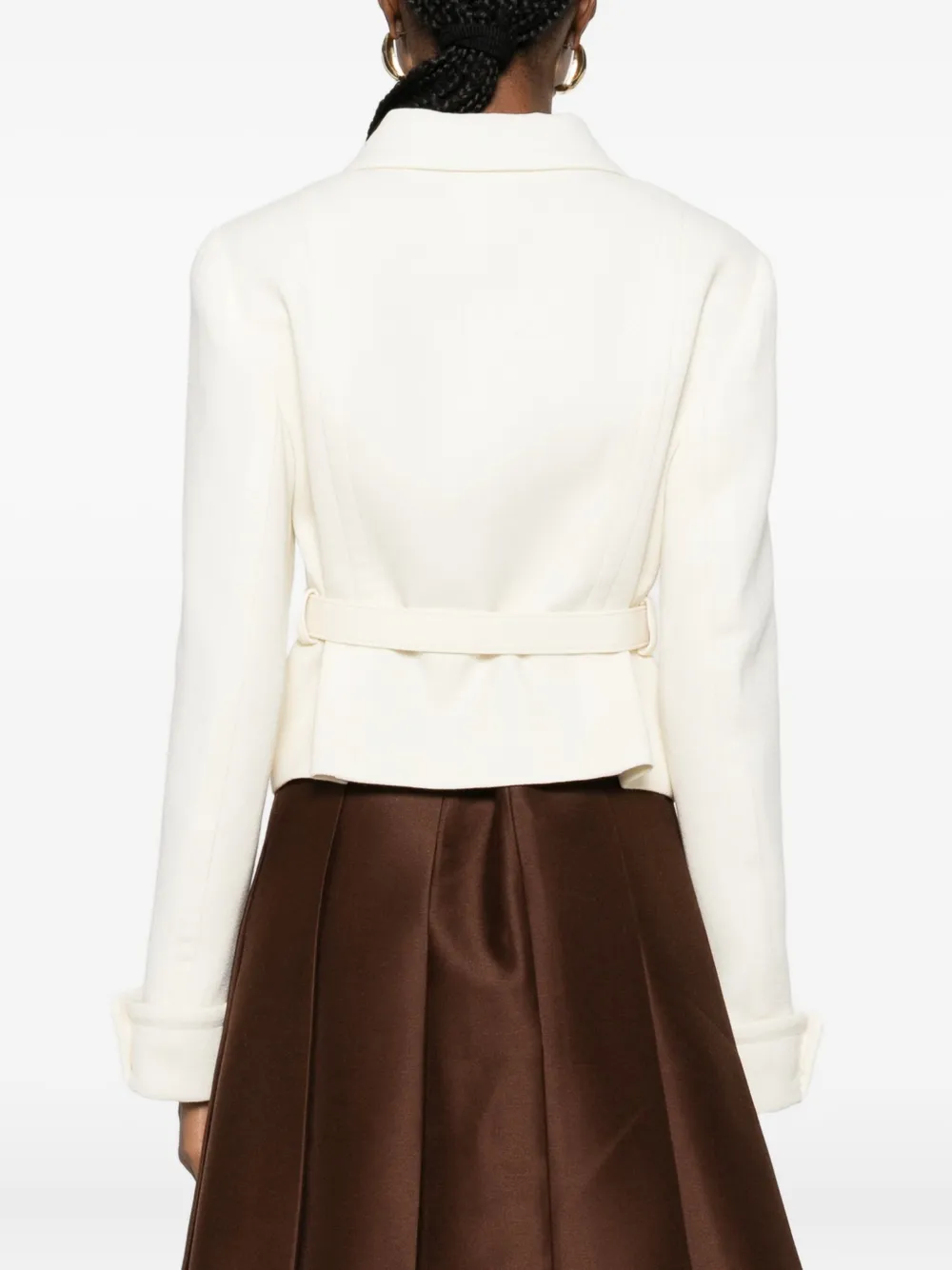 P.A.R.O.S.H. Lara jack met ceintuur Beige