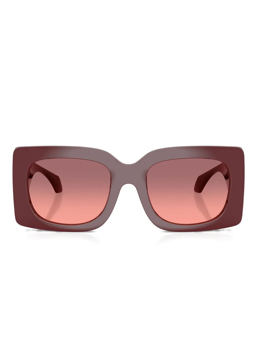 Versace Sonnenbrille Mit Eckigem Gestell In Red