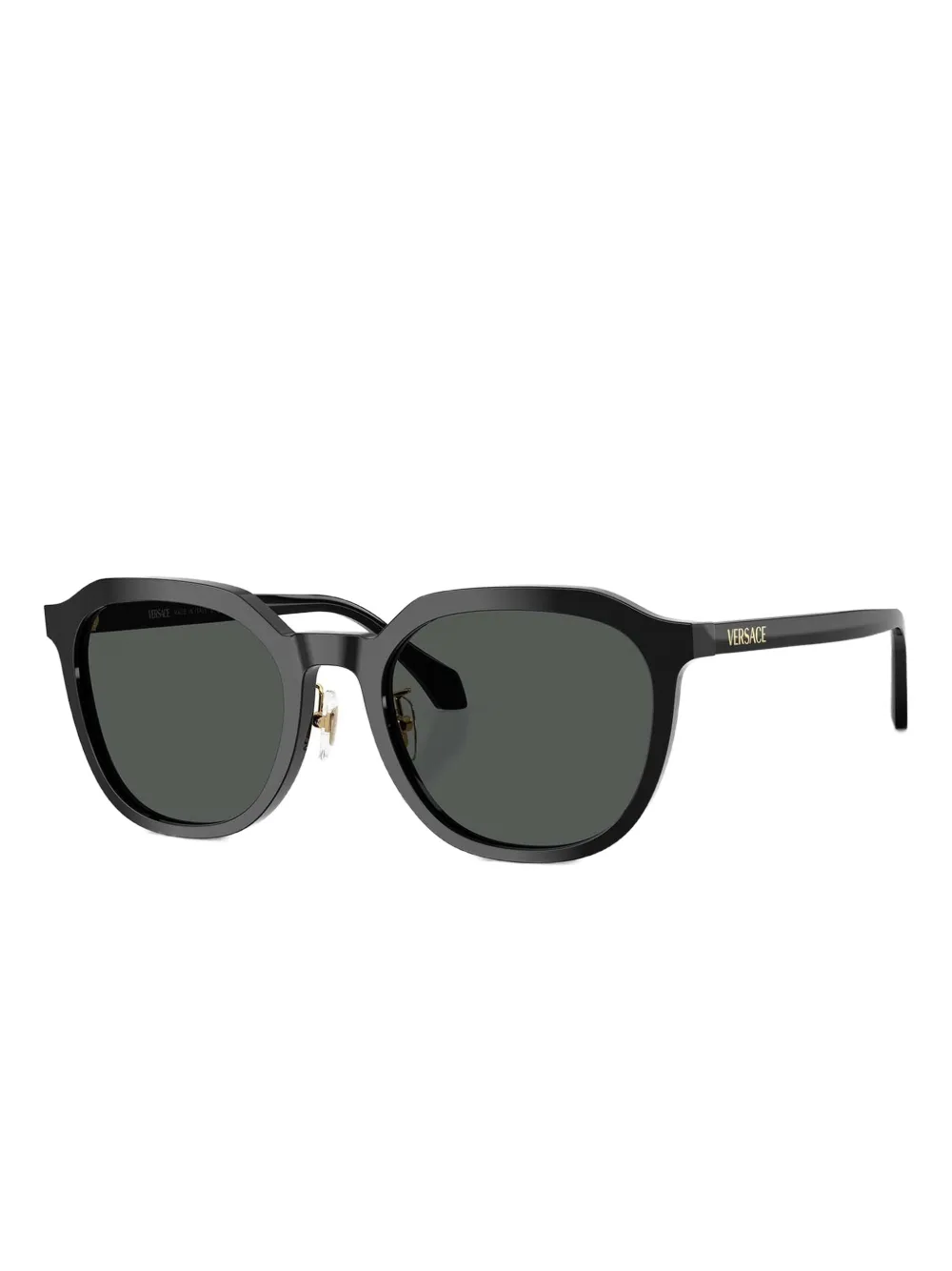 Versace Eyewear Zonnebril met rond montuur Zwart