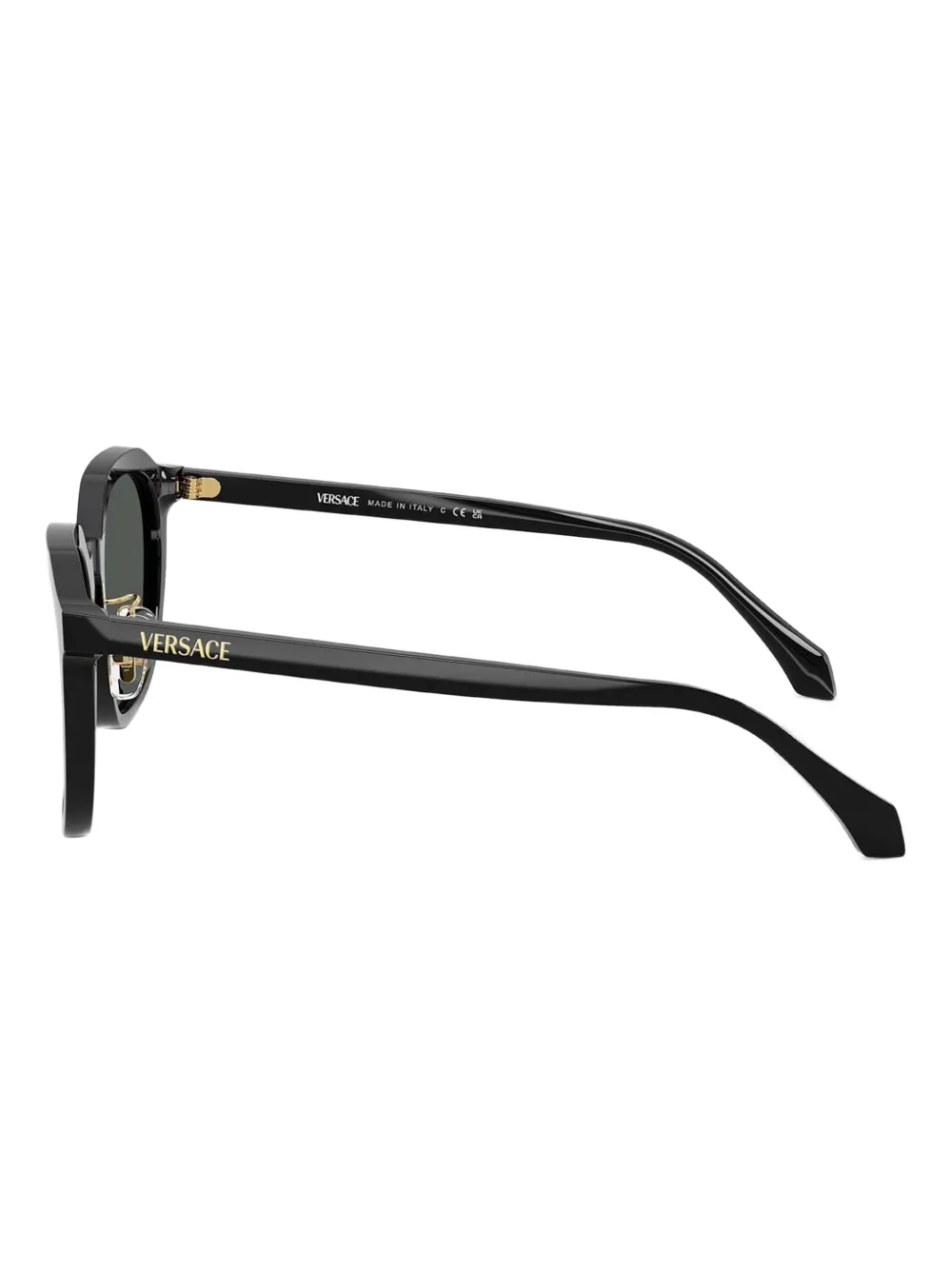 Versace Eyewear Zonnebril met rond montuur Zwart