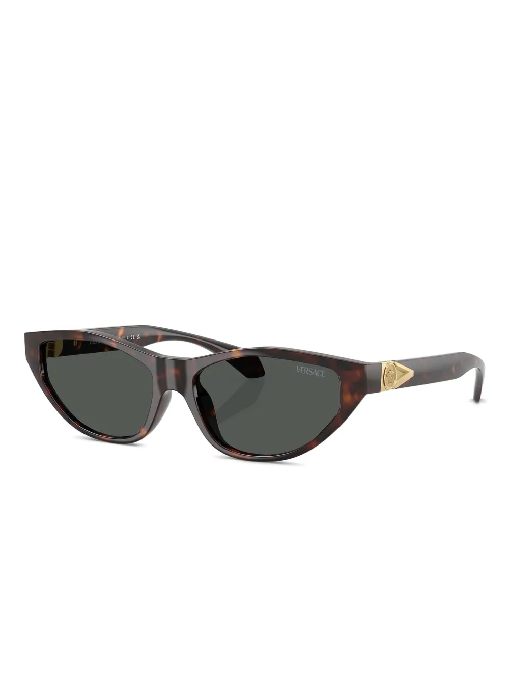 Versace Eyewear Medusa bril met patroon en cat-eye montuur - Bruin