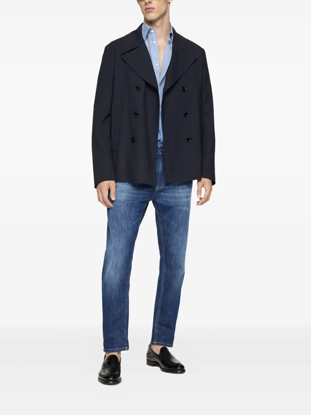DONDUP logo-detail regular jeans Blauw