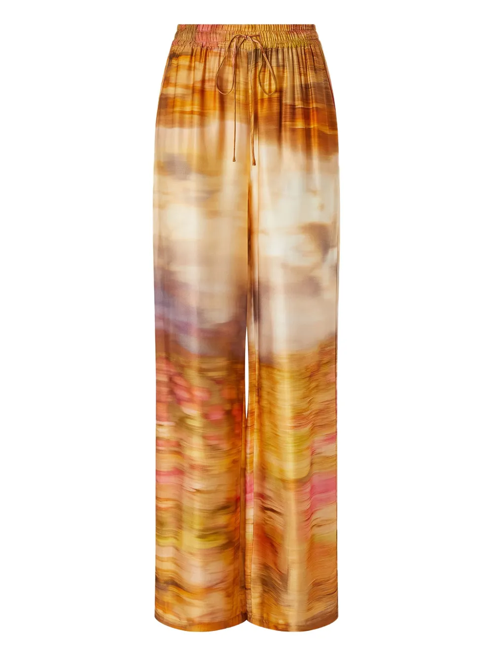 PINKO abstract-print drawstring trousers | Yellow | Image 1