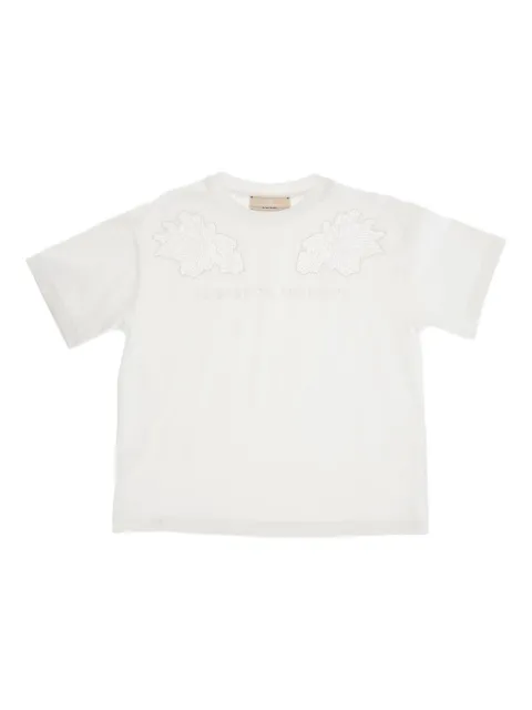 Elisabetta Franchi Kids floral-embroidered T-shirt