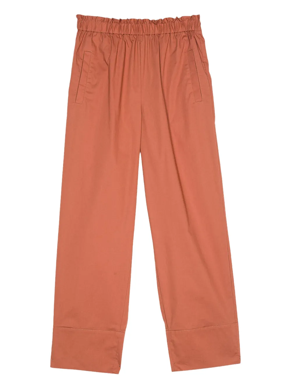 TWINSET Broek met elastische taille Bruin