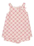 Elisabetta Franchi Kids geometric-print bow-detail short set - Pink