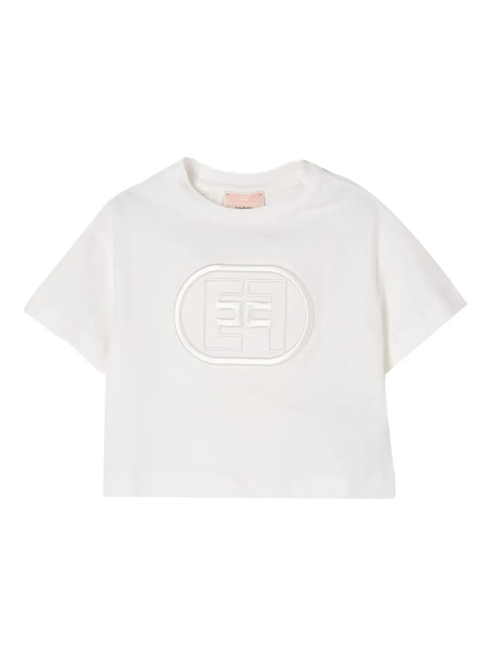 Elisabetta Franchi Kids T-shirt met geborduurd logo Wit