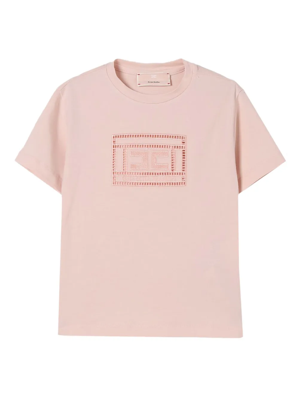 Elisabetta Franchi Kids T-shirt met geborduurd logo Roze