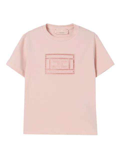 Elisabetta Franchi Kids logo-embroidered T-shirt