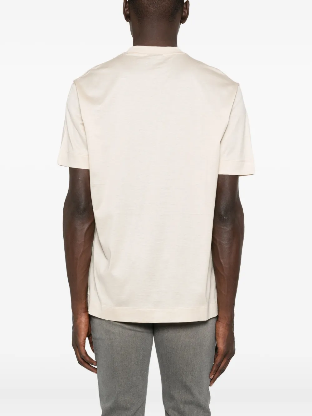 Emporio Armani T-shirt met logodetail Beige
