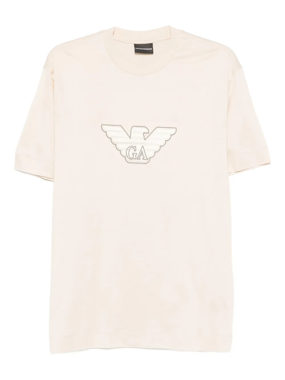 Emporio Armani T-shirt met logodetail Beige