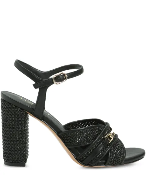 TWINSET 100mm buckled interwoven sandals