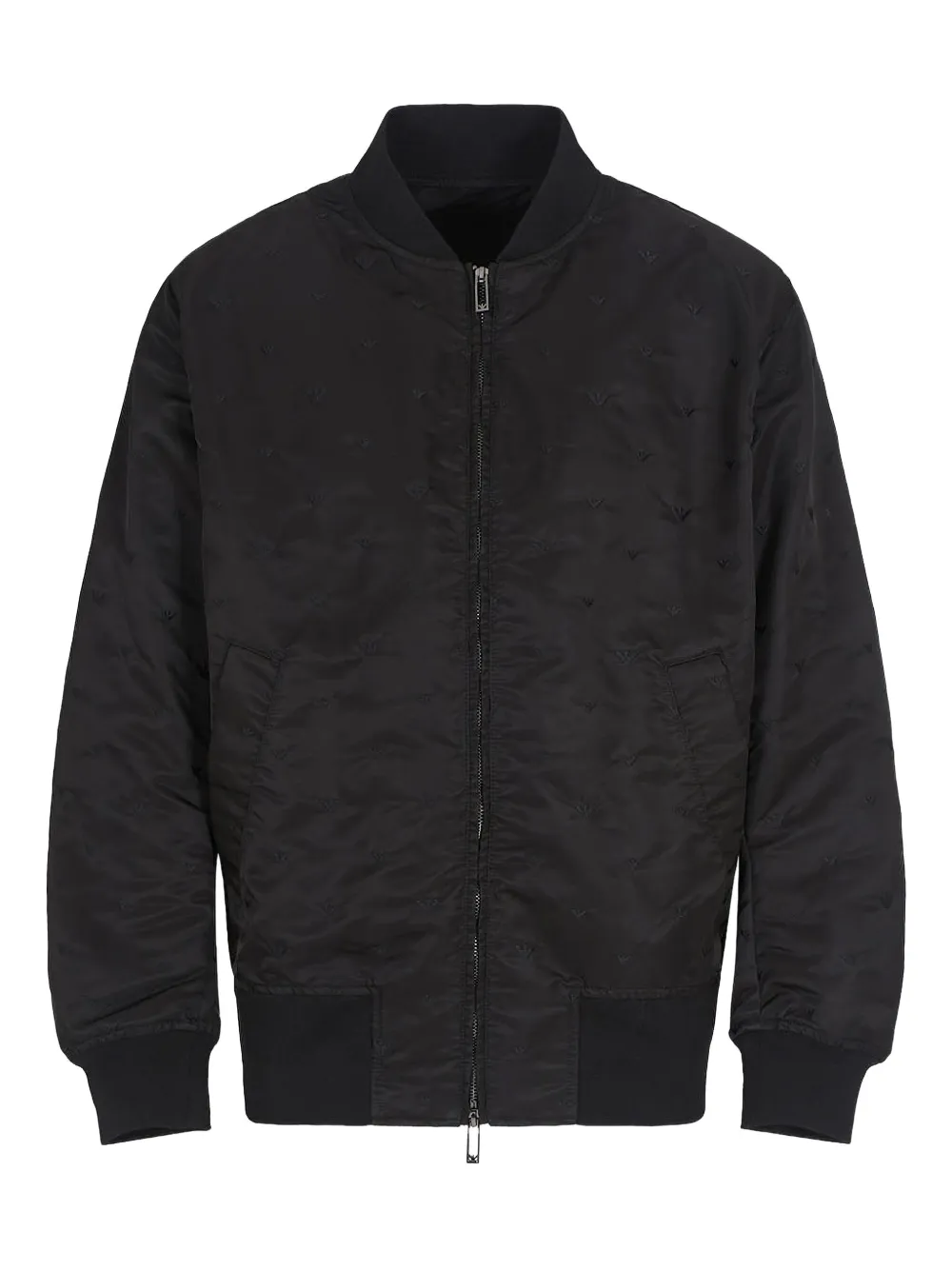 Emporio Armani embroidered bomber jacket | Black | Image 1