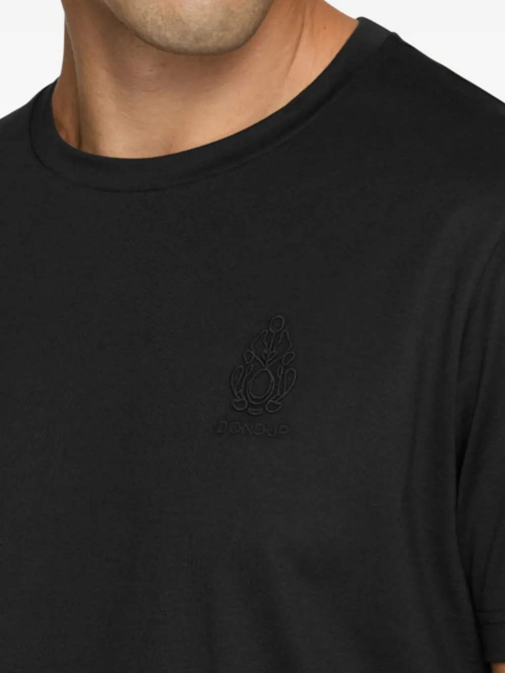 DONDUP T-shirt met geborduurd logo Zwart