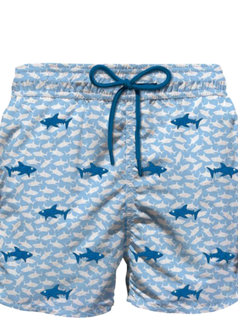 MC2 Saint Barth shark-print swim shorts Blauw