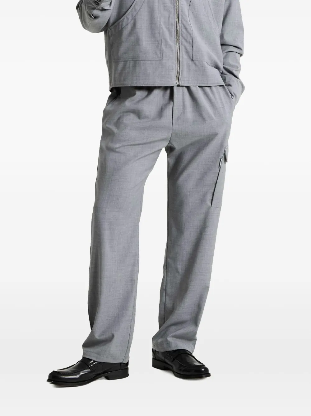Family First mélange-effect trousers | Grey | Image 1