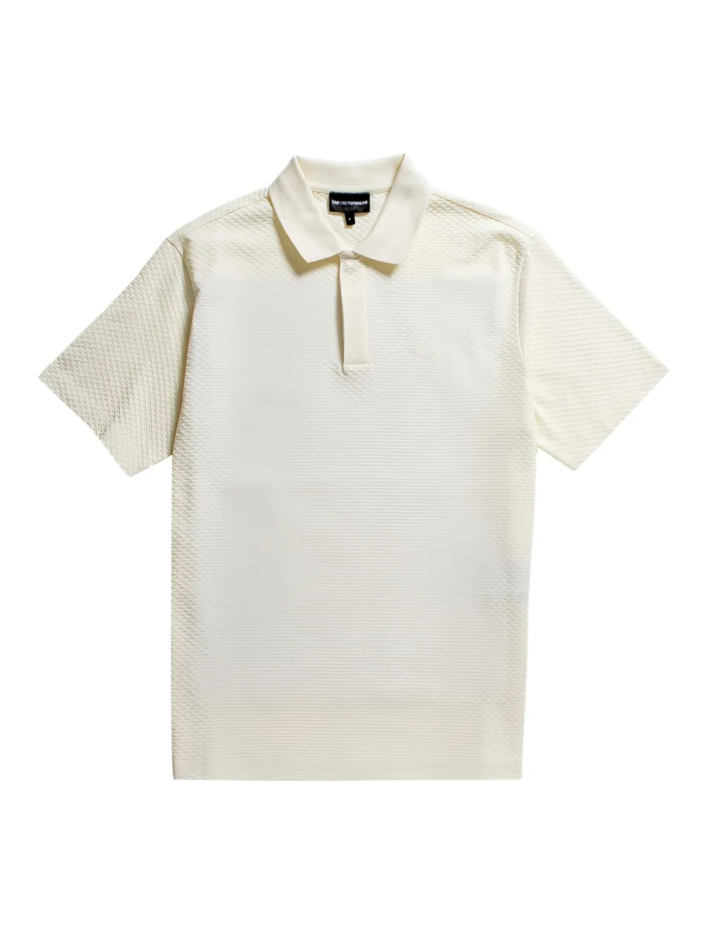 Emporio Armani textured polo shirt Beige