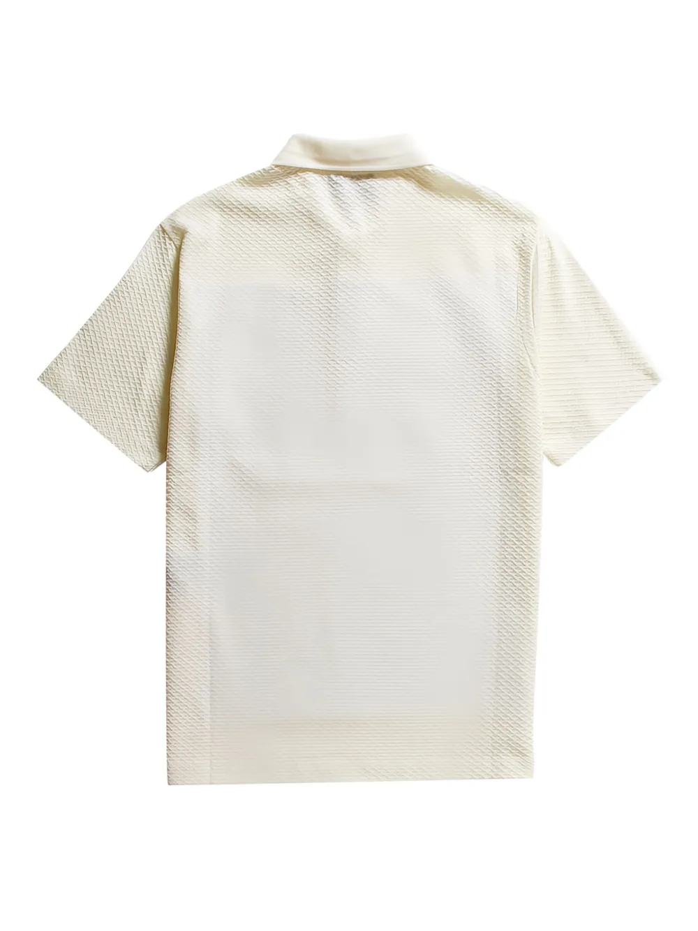 Emporio Armani textured polo shirt Beige