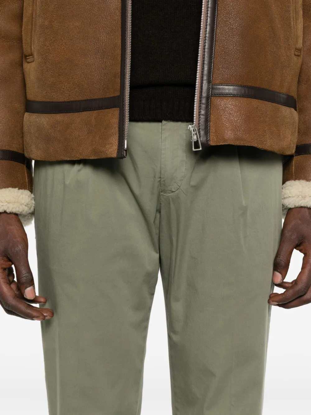 Briglia 1949 Tiberio chino met geplooide voorkant Groen
