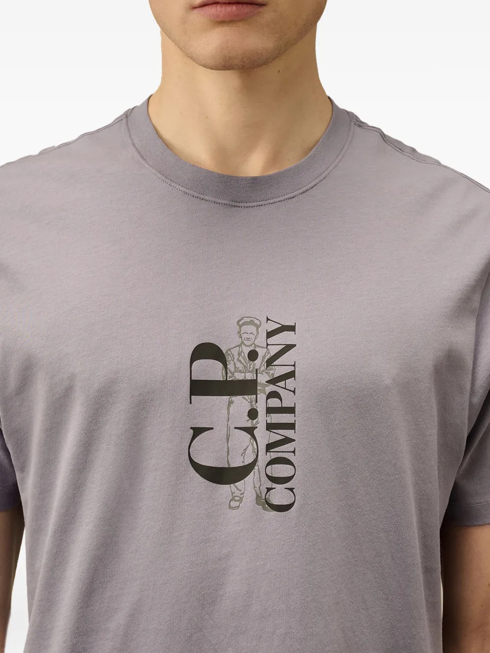 C.P. Company T-shirt met logoprint Grijs