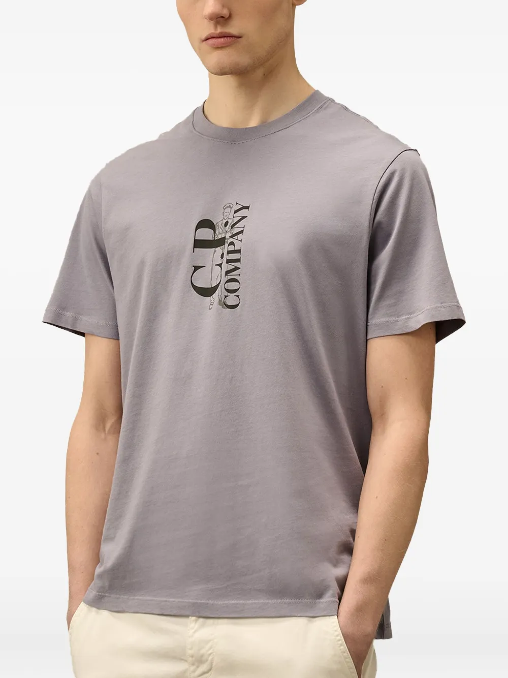 C.P. Company T-shirt met logoprint Grijs