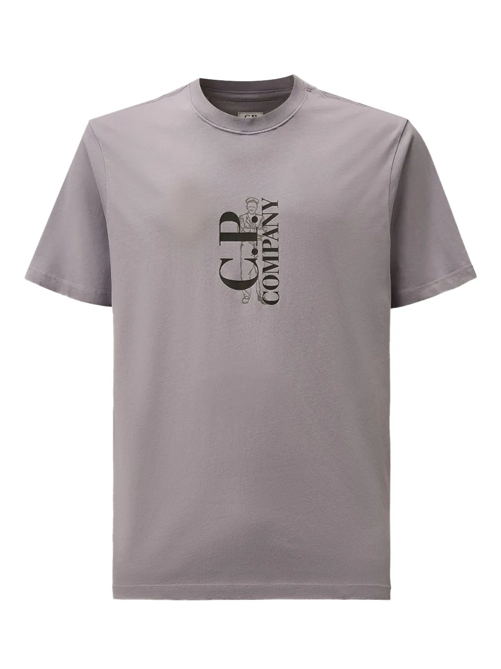 C.P. Company T-shirt met logoprint Grijs